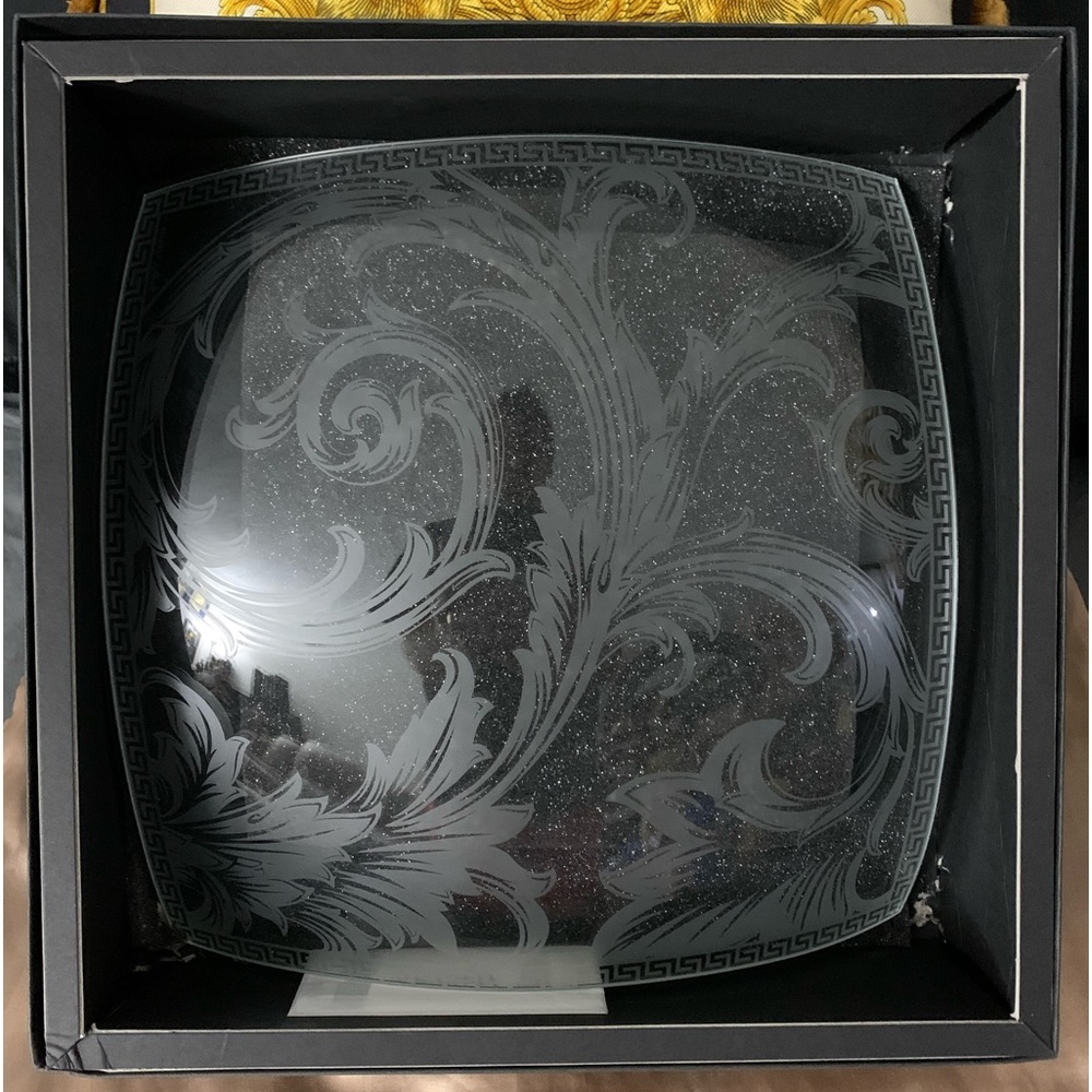 Versace Rosenthal Crystal Square Dish